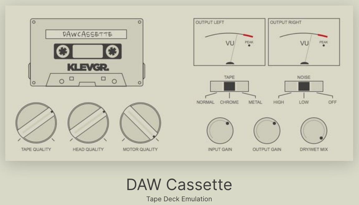 Klevgrand * DAW Cassette (Lo-Fi /Degrader)